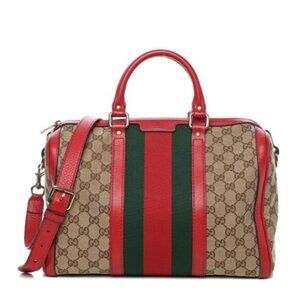Gucci Boston Web Canvas Satchel Lux-560-08282025